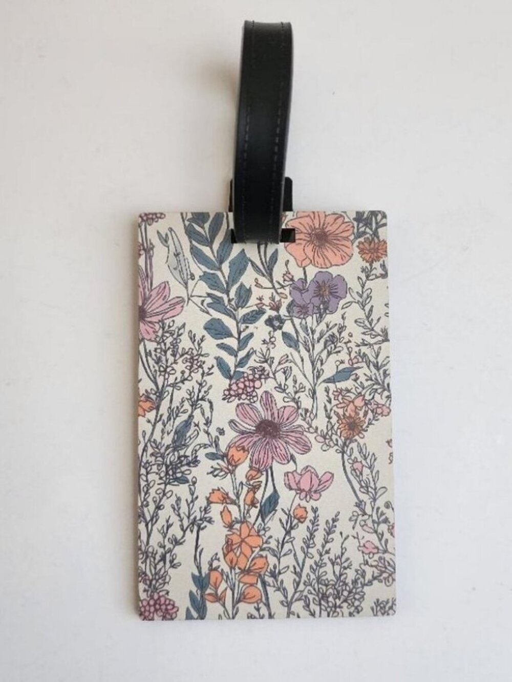 Wildflower Luggage Tag, Double Sided Print, Suitcase Indentifier